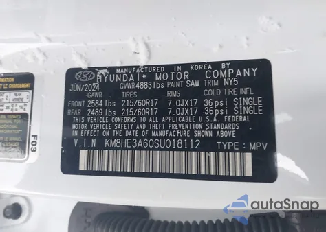 2025 Hyundai Kona Electric Limited from USA, damaged, VIN KM8HE3A60SU018112